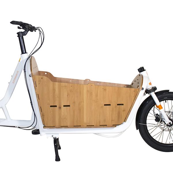 Kit Siège Enfant Avant Yuba Supermarche – Bambou, Deux Places, Ceintures Incluses, NOS