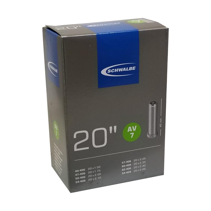 Camara Schwalbe Av7 Rodado 20 X 1.50/2.0 Bicicleta Plegable Tipo De Valvula Schrader