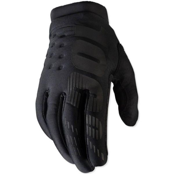 100% BRISKER Cold Weather Glove Black, Women's Small