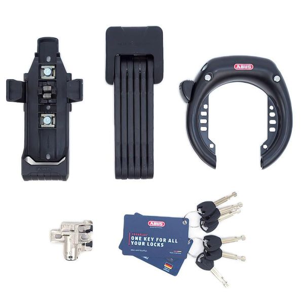 Abus Bordo 6015/90 + 5750L Frame Lock + Bosch DT Battery [All keyed alike]