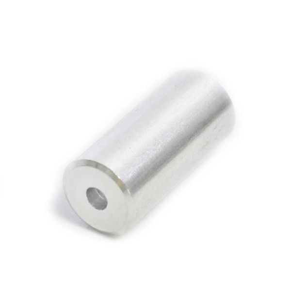 Aluminum Open End Caps / Ferule, 4mm Silver