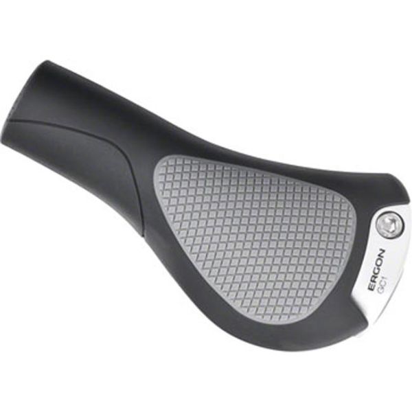 Ergon GC1 Grips - Standard or Gripshift (Compatible w Rohloff or Shimano Nexus) Black/Gray, Lock-On