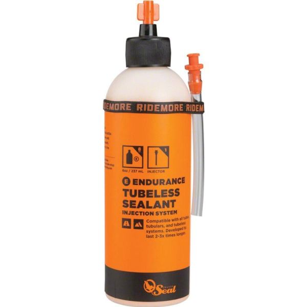 Orange Seal Endurance Tubeless Tire Sealant Kit 8oz, with twist lock applicator