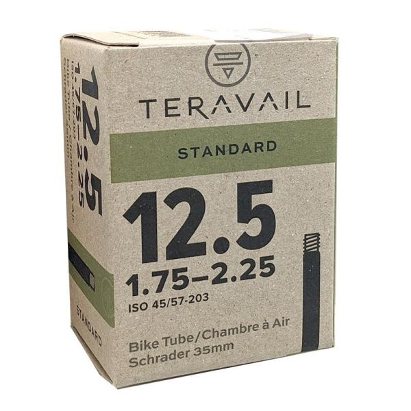 Teravail 12.5 x 1.75-2.25" Schrader Valve Bike Tube