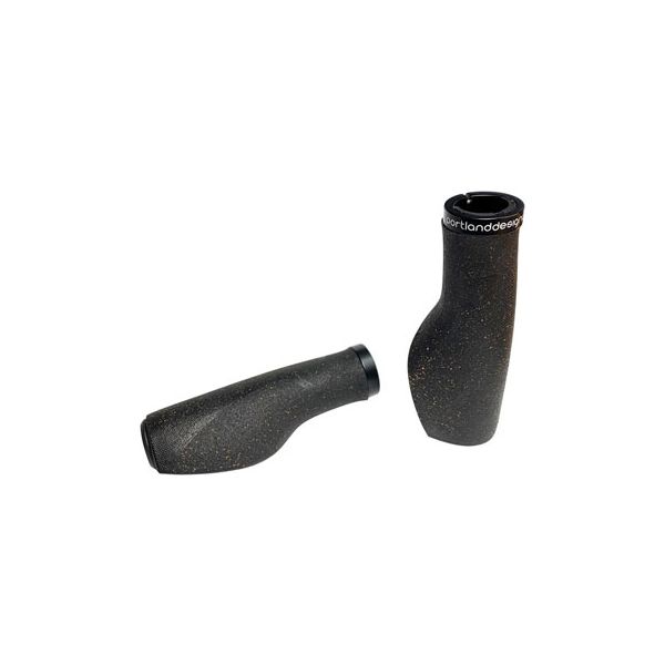 Portland Design Works Ergonomic Lock-on Cork Chop Grips [Black]