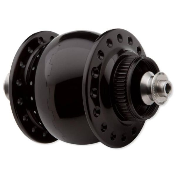 SON delux Dynamo Hub - 32h Centerlock Disc in Black | Perennial Cycle