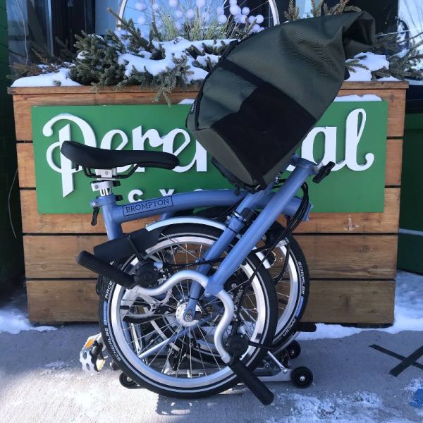 Brompton Borough Roll Top Bag, Medium [Olive] | Perennial Cycle