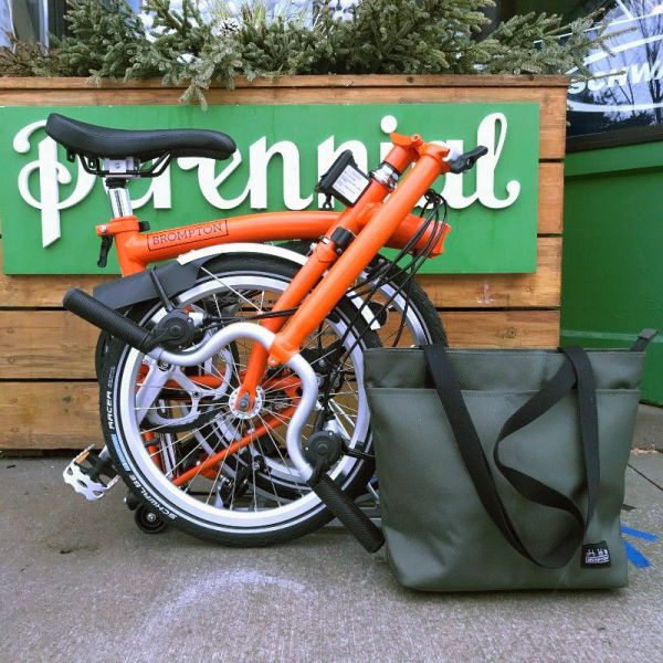 Brompton Borough Tote, Small [Olive] | Perennial Cycle