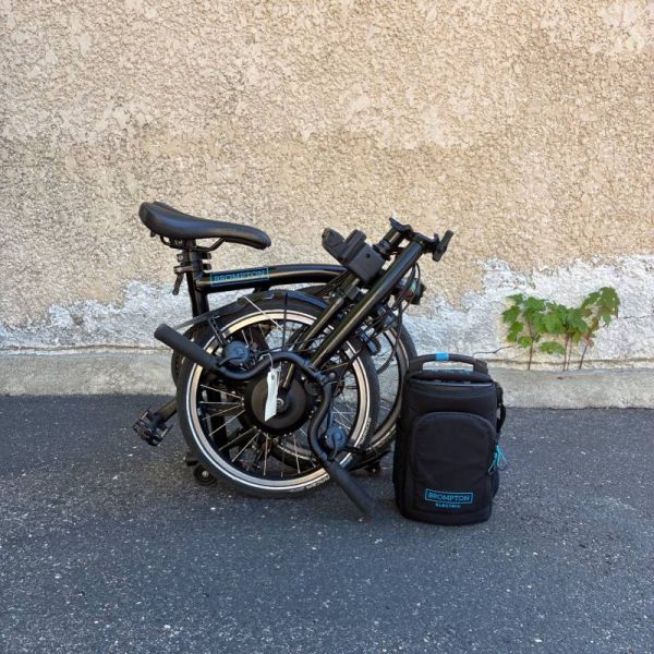 Electric C Line 6-Speed High Handlebar Brompton, Black [Demo]