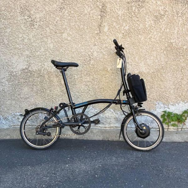 Electric C Line 6-Speed High Handlebar Brompton, Black [Demo]