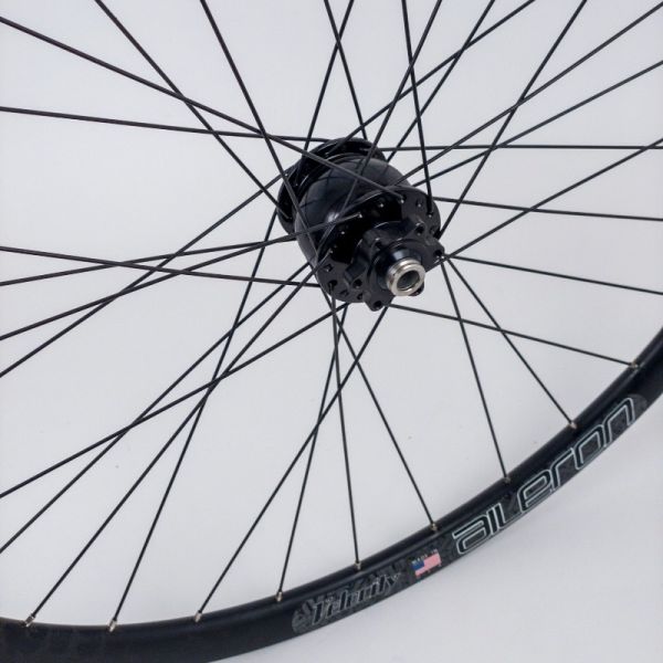 Dynamo Wheel Aileron w/SON28 12 x100 Thru-Axle, ISO Disc Hub - 700c, Black
