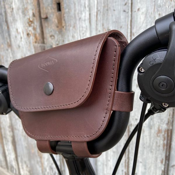 Souma Leather Handlebar Bag for 2017+ Bromptons