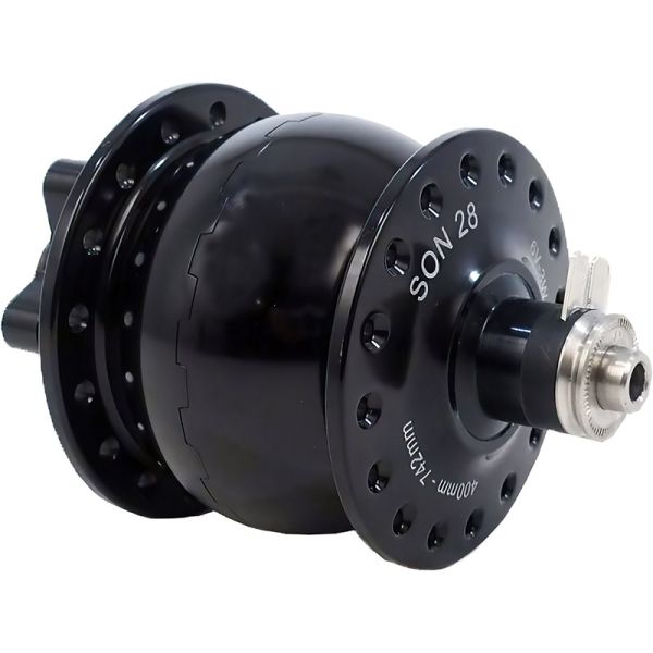 SON28 Dynamo Hub, 36h Disc, Black