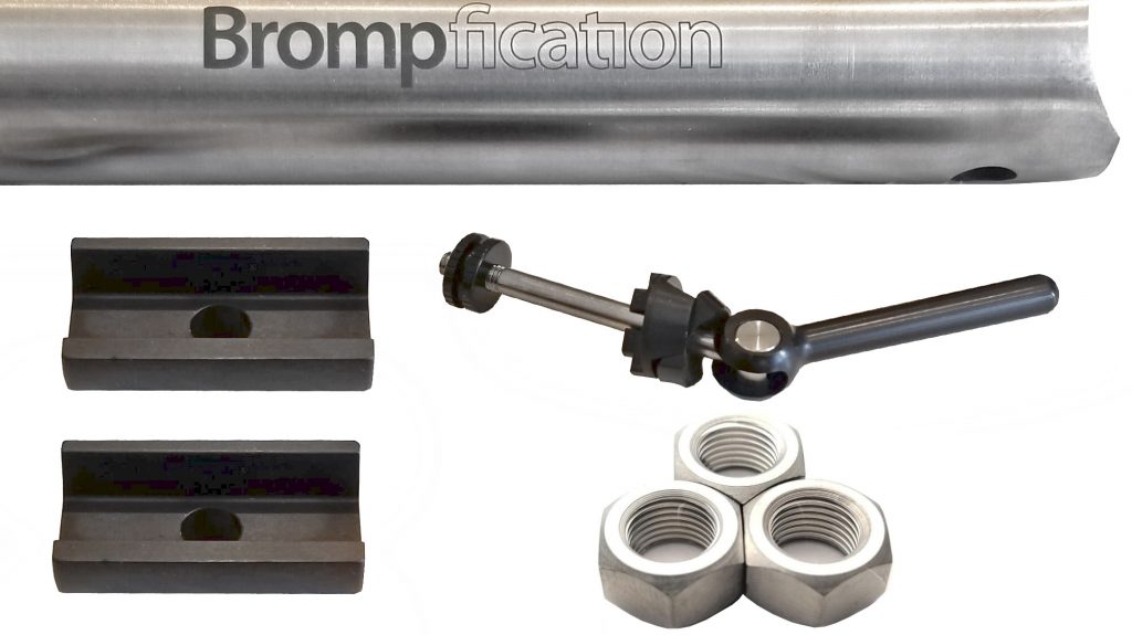 Brompfication Ti Seatpost, Ti Seat Quick-Release and Ti Hinge Clamps