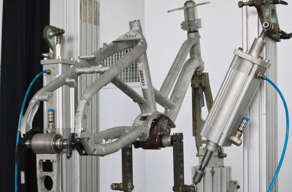 Frame of HSD being tested for safety and structural integrity